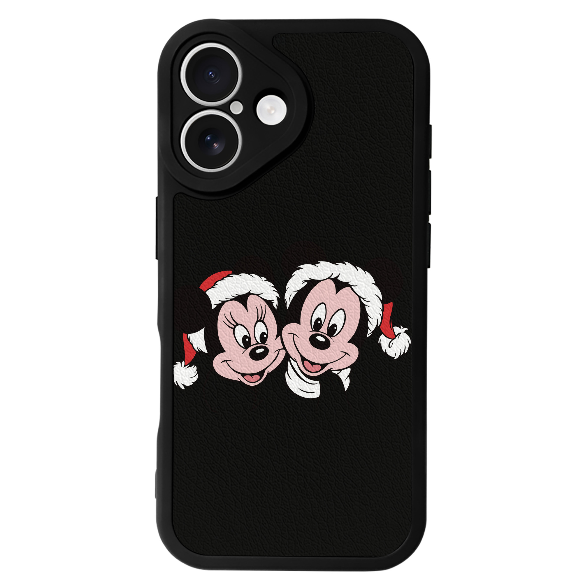 （画像用） ミッキーマウス Mickey Mouse 【iPhone 16シリーズ対応】シリコンスマホケース（レザー調） 材質：シリコン